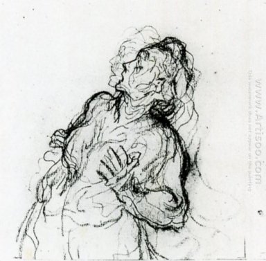 Etude d\'une femme terrifiée