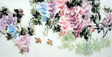 Vogels-Bloemen - Chinees schilderij