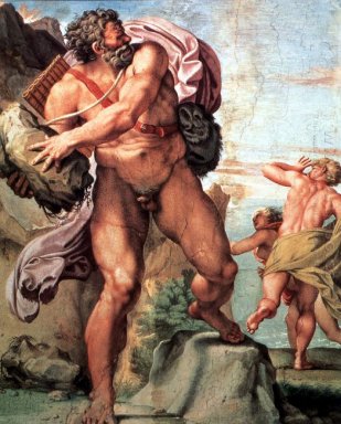 polyphemus atacando acis e Galatea 1605