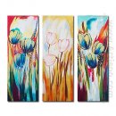 Tangan-Dicat Floral Oil Painting - Set 3