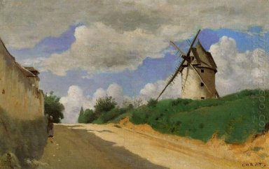 Windmühle auf der Côte de Picardie in der Nähe von Versailles