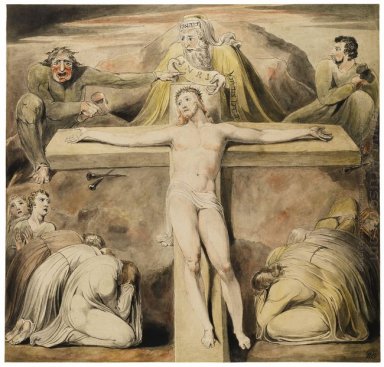 Cristo clavado en la cruz de la tercera hora