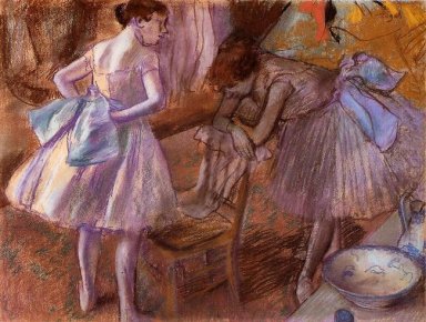 deux danseurs dans leur vestiaire