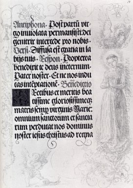 Pagine di disegni marginali per l\'imperatore Massimiliano s libr