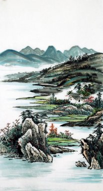 Bergen en water - Chinees schilderij