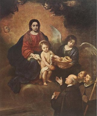 L\'Enfant Jésus distribuer du pain aux pèlerins 1678