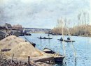 the seine at port marly sand piles 1875