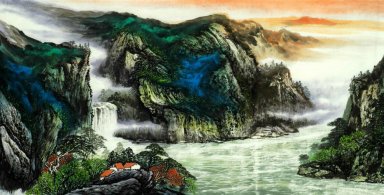 Bergen en water - Chinees schilderij