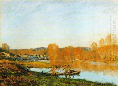 Herbst Ufer der Seine bei Bougival 1873