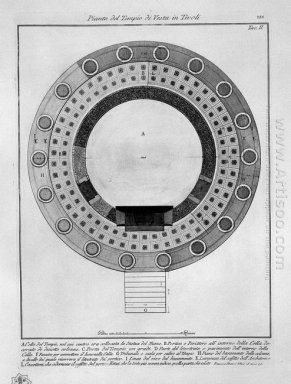 Plan van de Tempel van Vesta In Tivoli