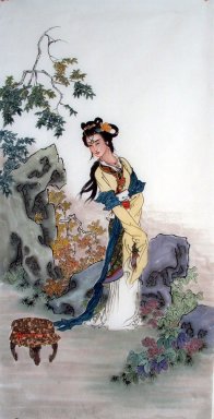 Mooie dame - Chinees schilderij