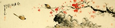 Plum Blossom & Birds - Pittura cinese