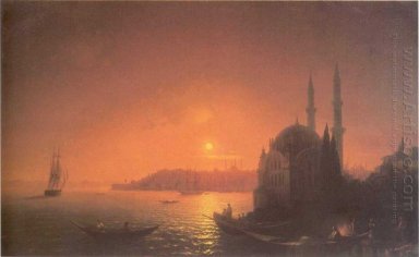 Вид Константинополя при лунном свете 1846