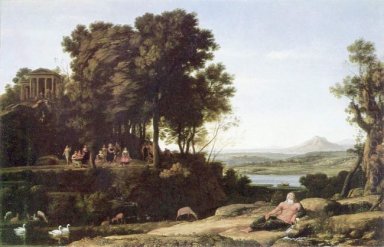 Landschap met Apollo en de Muzen 1652