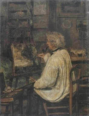 Corot Lukisan Di The Studio Of Nya Teman Painter Duti Konstan