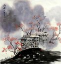 En woodern hus - kinesisk målning