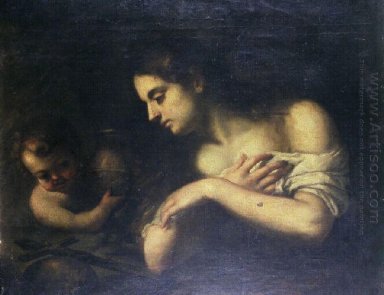 Magdalena penitente con un ángel