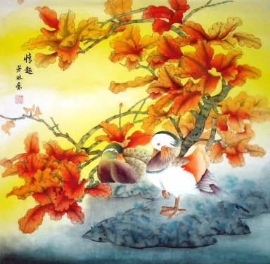 Birds & flowerse - Peinture chinoise