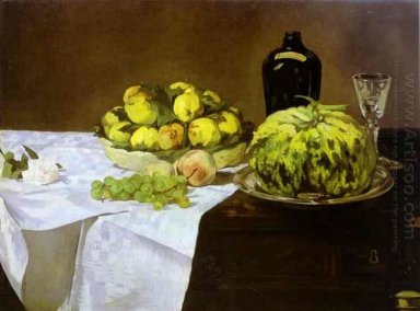 Stilleven met meloen en perziken 1866