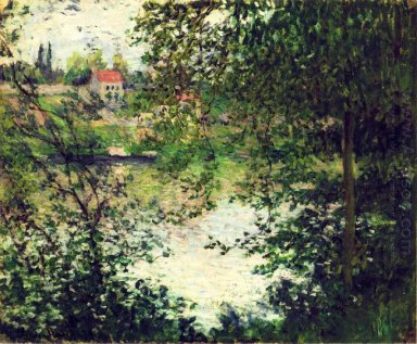 Ile De La Grande Jatte durch die Bäume 1878