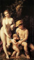 Венера с Меркурием и Амур Школа Of Love