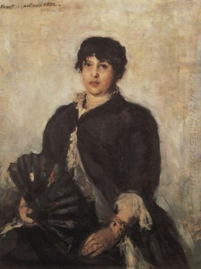 Porträt von Olga Alyabyeva 1889