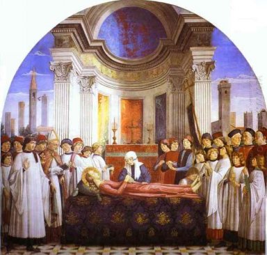 De begrafenis van de Heilige Fina 1475