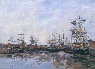 Trouville O porto na maré baixa 1887