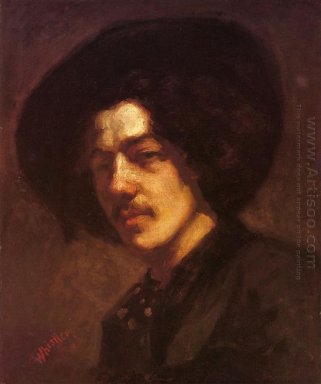 Retrato de Whistler con un sombrero 1859