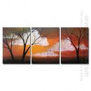 Hand-painted Oil Painting Landscape Oversized Wide - Set of 3