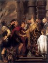 l'empereur Théodose interdit par saint Ambroise de Milan entrer