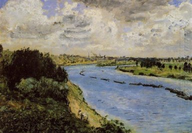 Lastkähne auf der Seine 1870