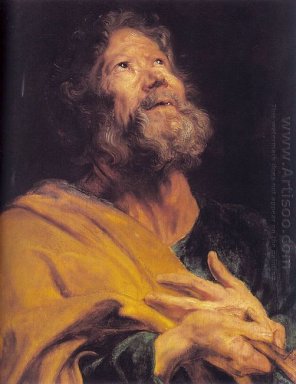 De monnikspij aangetrokken en evangelist peter 1618