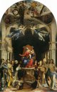 Altaar Polyptych van San Bartolomeo Bergamo Hoofdpaneel gekatapu