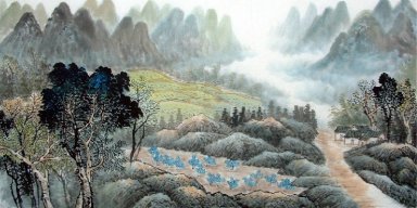 Горная тропа - китайской живописи