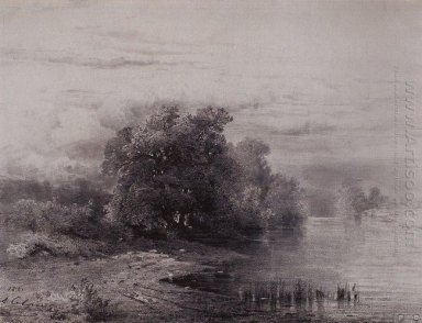 árvores pelo rio 1861