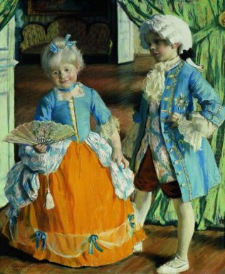 Kinder in den Kostümen 1909