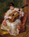 Femme jouant de la guitare 1896