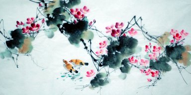 Pintura chinesa Lotus-