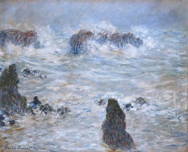 Tormenta en la costa de Belle Ile 1886