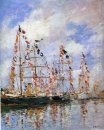 Berlayar Kapal Di Deauville 1896