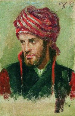 Portret van Een Jonge Man met Een tulband