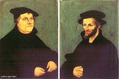 Retratos de Martin Luther E Philipp Melanchton 1543