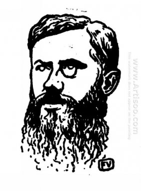 Портрет французского писателя Douard Дюжарден 1898