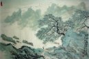 Hill, árvores - pintura chinesa