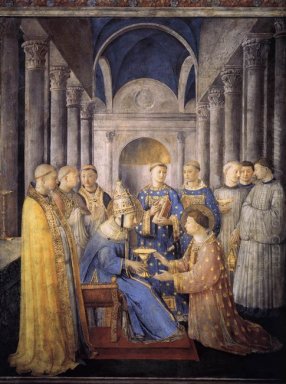 Святой Петр Consacrates St Lawrence Как диакон 1449