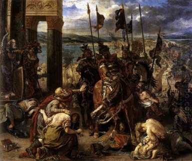 De kruisvaarders in Constantinopel 12Th April 1204 1840 Olie