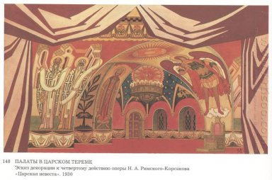 Esboço para a ópera O Czar S noiva por Nikolai Rimsky Korsakov