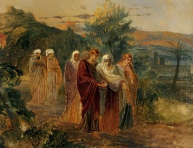 Återvänder från begravningen av Kristus