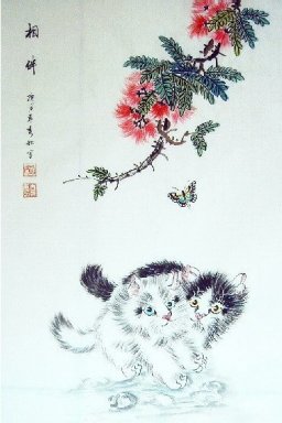 Cat - Peinture chinoise